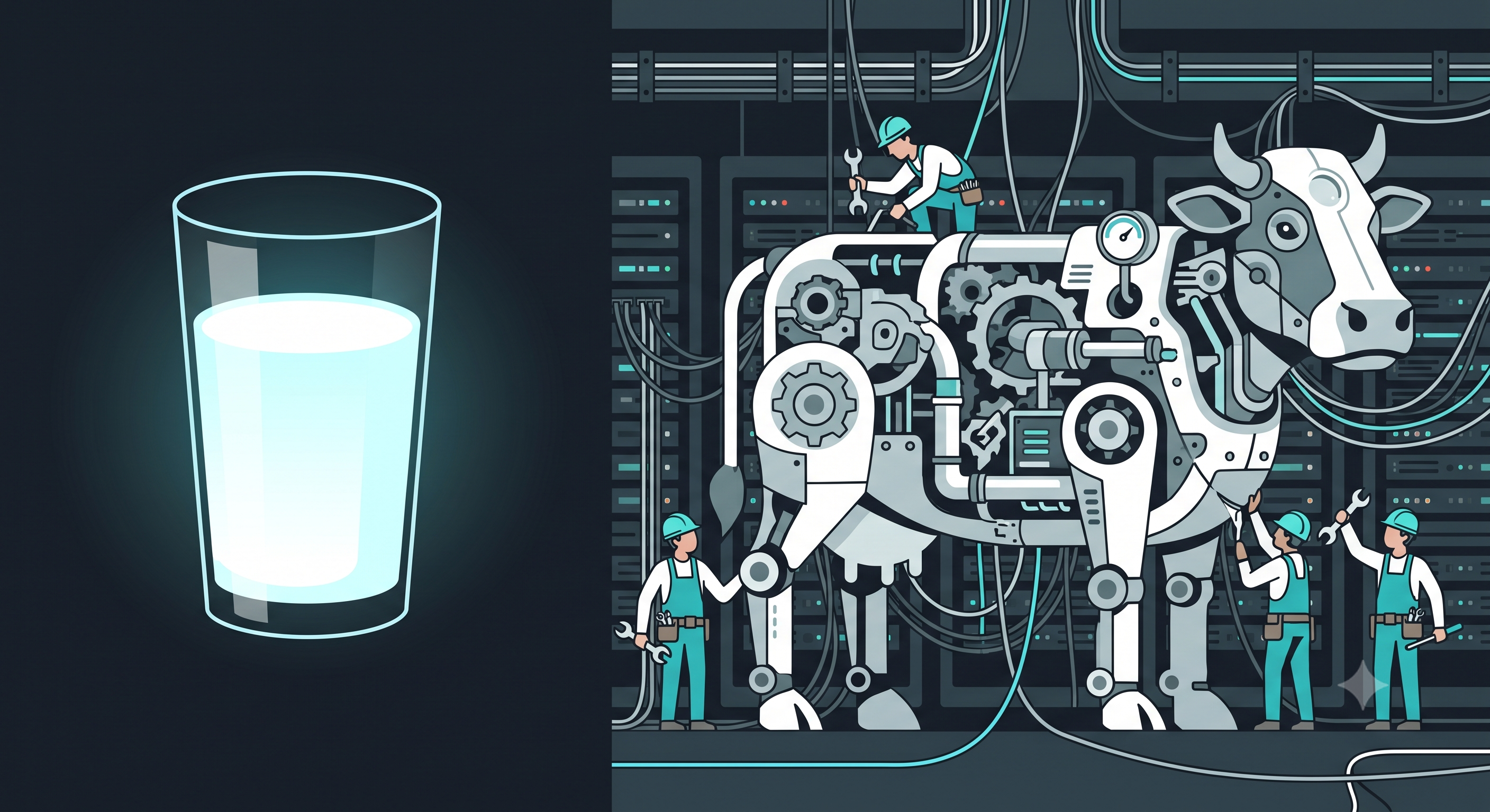 Free like milk versus free like a cow tech analogy